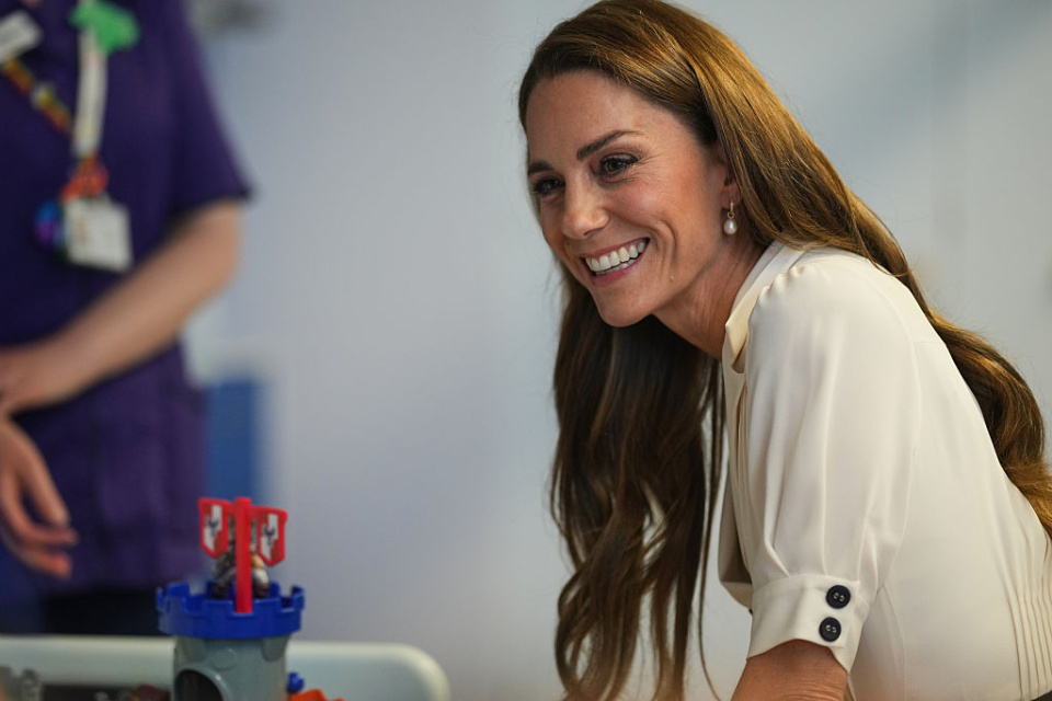 A Princesa de Gales em visita ao Evelina London, o hospital da criança. 
