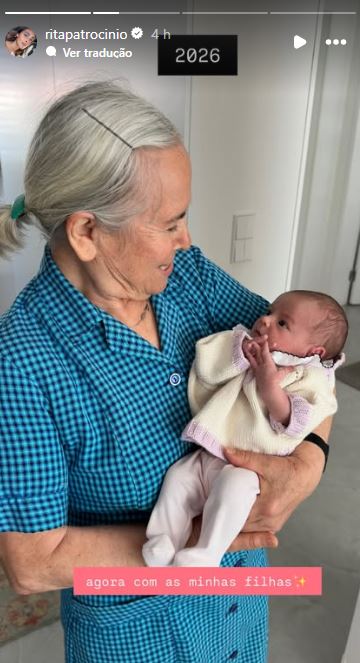 Stories de Rita Patrocínio  partilha registo da avó com sua filha, Gabriela.